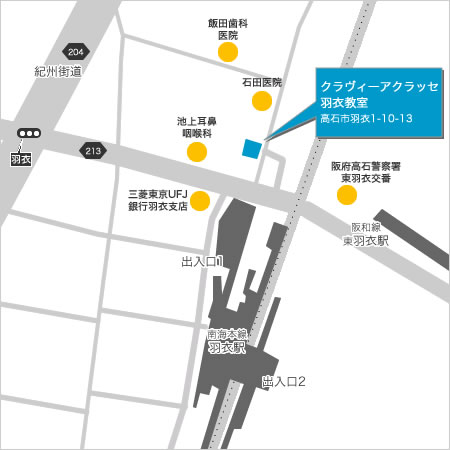 クラヴィーアクラッセ　浜寺教室　地図